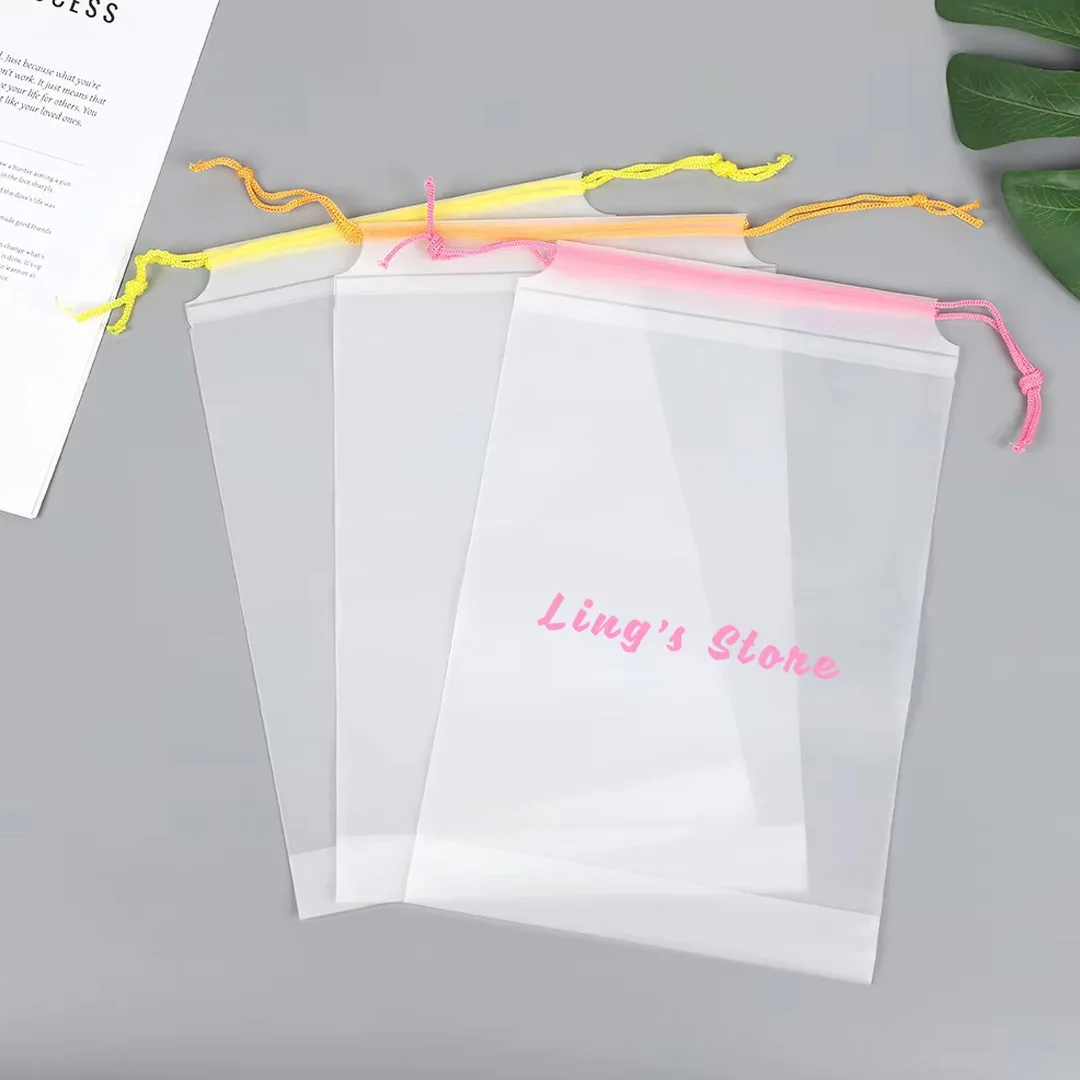 

50/100Pcs Personalized Logo 20x30cm EVA Jewelry Drawstring Bag Packaging For Travel Candy Stationery Cosmetics Lipstick Storage