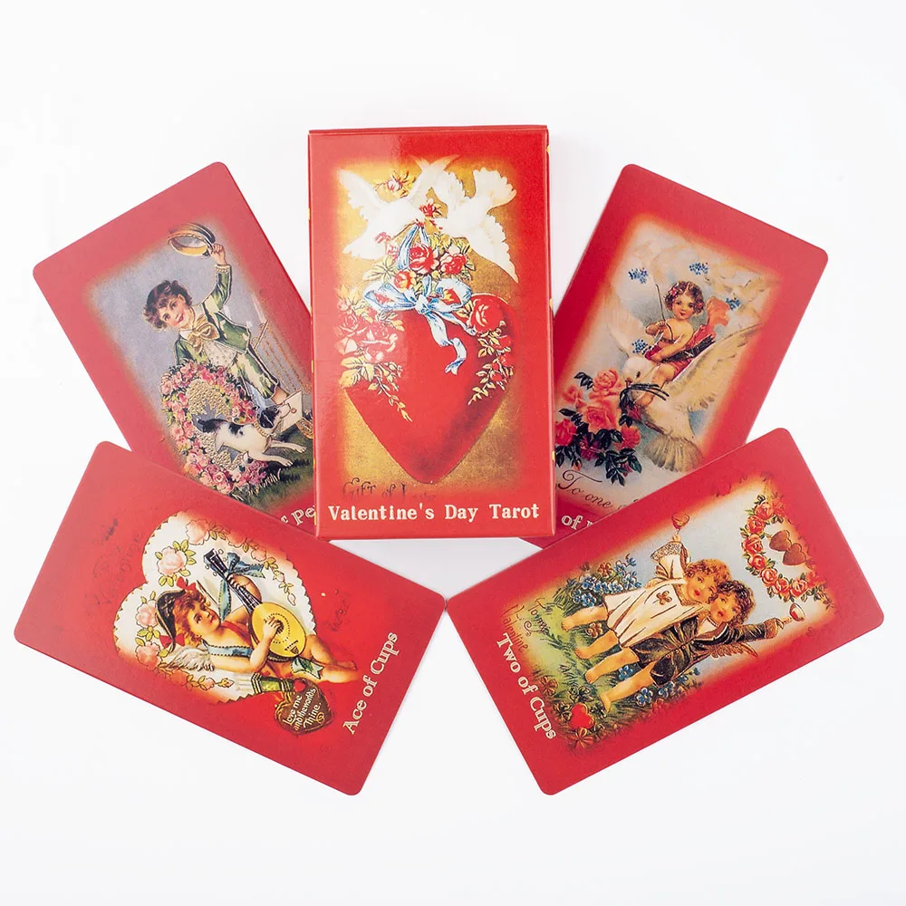 Walentynki Tarot A 79-Card Deck Magic Arts Love Deck Niesamowite Lovers Oracle Cards Blat Cards Of Group Games 10.3 * 6Cm