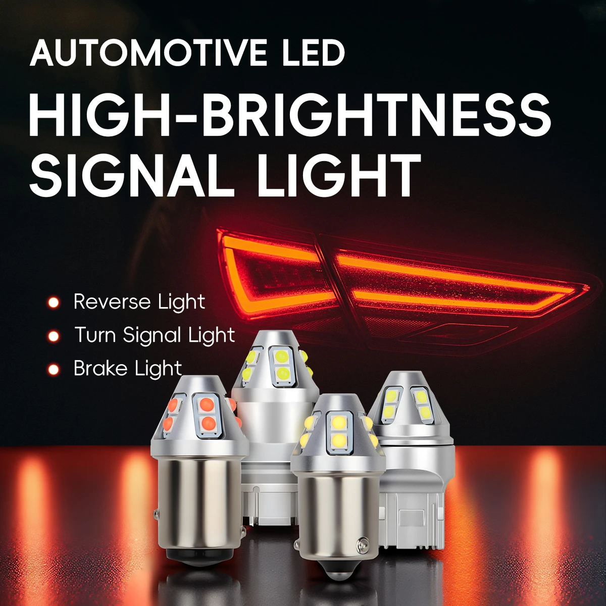 

2PCS T20 7440 W21W WY21W 1156 BA15S BAU15S LED Bulbs P21W PY21W Car Light Turn Signal Light 12V Canbus White Red Automotive