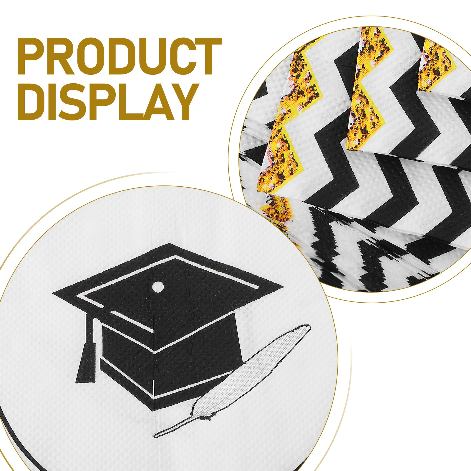 100 قطعة مناديل التخرج سميكة ماصة المناشف الورقية لعام 2025 كلية المدرسة الثانوية حفلة التخرج ديكور لوازم