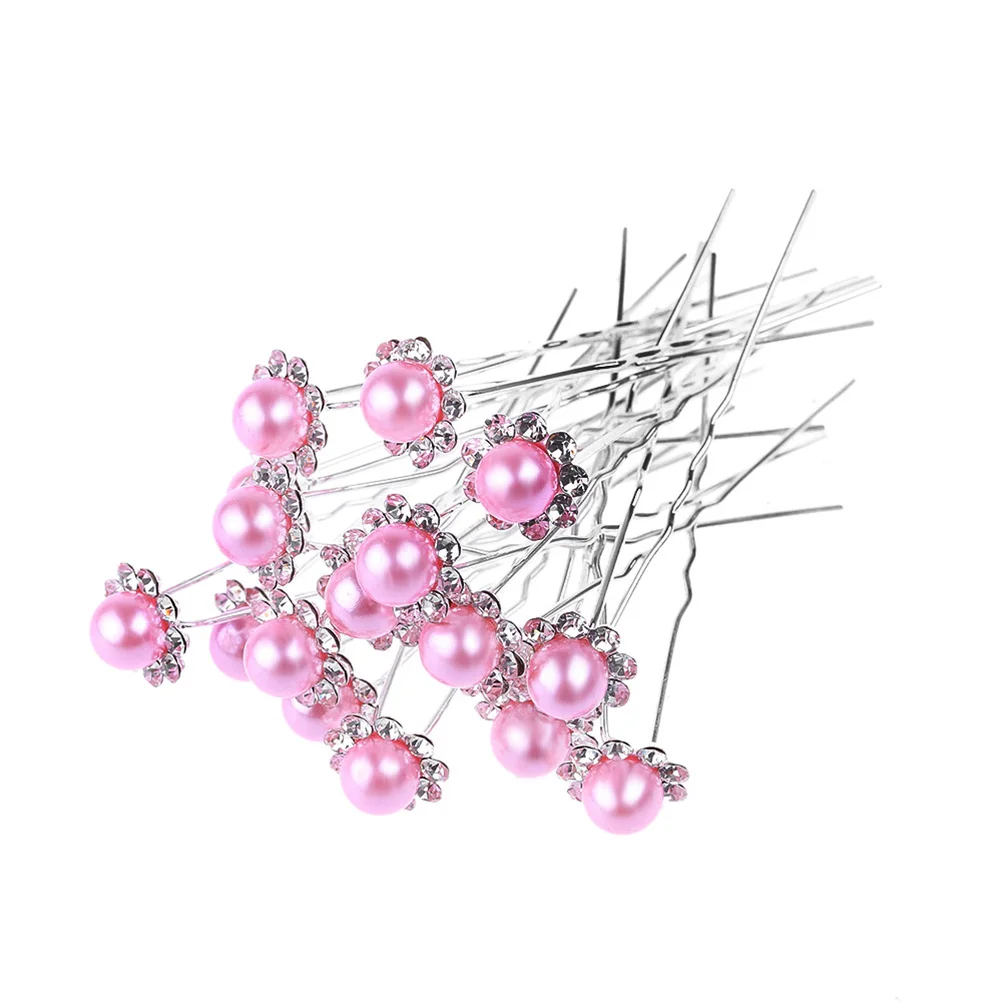 

20Pcs Pearl Hairpin U Shaped Stylish Hairclip for Women Wedding Party Casual Daily Use Hair Accessories U Shaped Hairpin