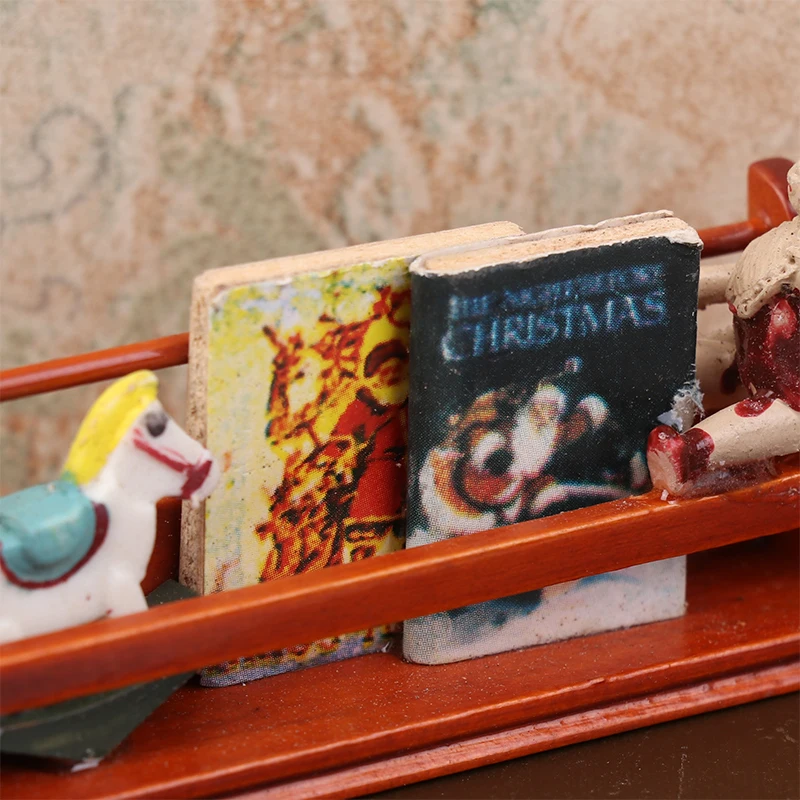 1/12 Dollhouse Mini Newspaper Rack Wall Cabinet Bookcase Model Doll Home Furniture Decor Toy Dolls House Micro Scene Ornaments