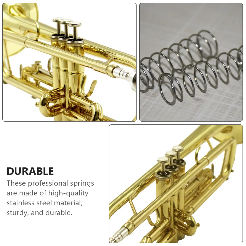

5 Pcs Trumpet Button Springs Stainless Steel Replacement Parts for Cornet Piston Spring Accessories Valve Stem Caps