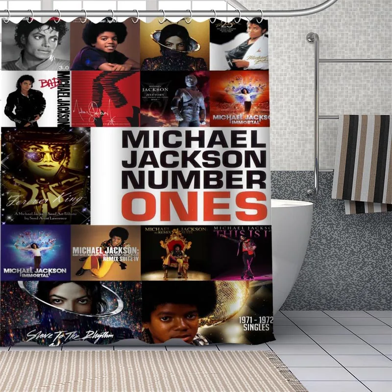 Musife Michael Jackson Shower Curtain Waterproof Bathroom Polyester Fabric Bathroom Curtain