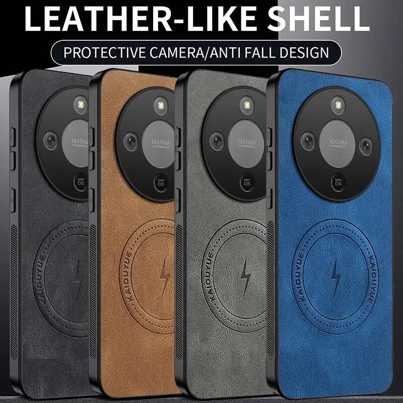 حافظة لهاتف Honor X9d 5G ملمس جلدي مقاوم للصدمات هاتف مغناطيسي من جلد البولي يوريثان غطاء خلفي ناعم Fundas لهاتف Honor X9d x70 #3