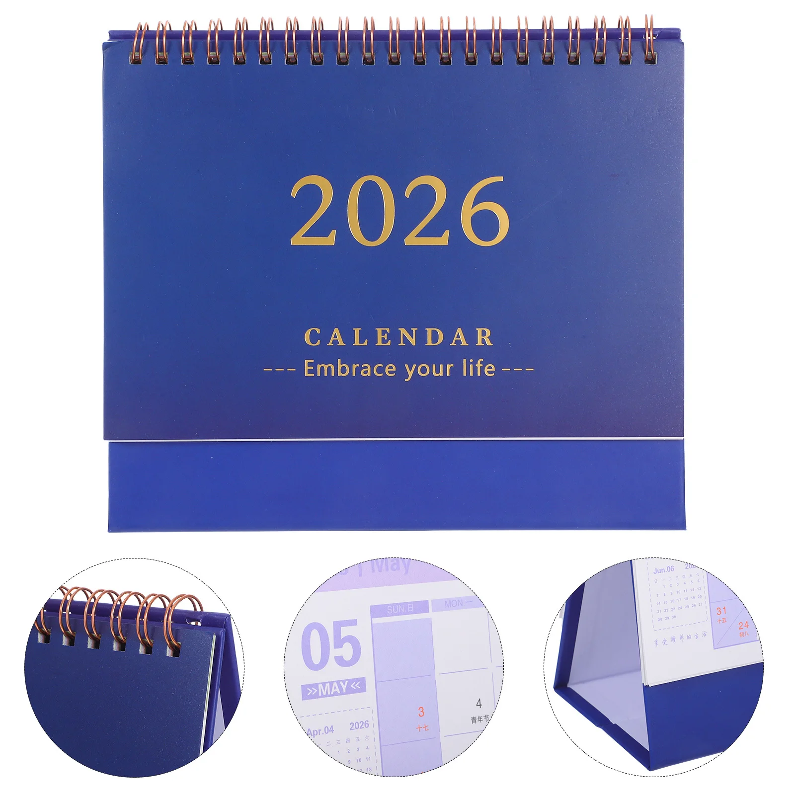 

2026 Standing Desk Calendar Flip Daily Monthly Agenda Planner Smooth Thick Paper No Ink Bleed Office Home Organization