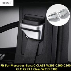 2Pcs Car Safety Seat Belt Buckle Adjust Clip Cover Kit Trim For Mercedes-Benz C CLASS W205 C200 C260 GLC X253 E Class W213 E300