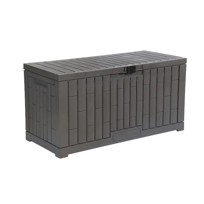 Outdoor storage box, garden courtyard pool tool finishing deck box, plastic waterproof storage cabinet