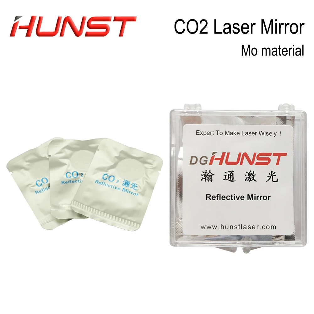 HUNST 3 pz/lotto CO2 Mo Mirror diametro 20mm 25mm 30mm lente in molibdeno riflettente Laser per macchina per incidere e tagliare