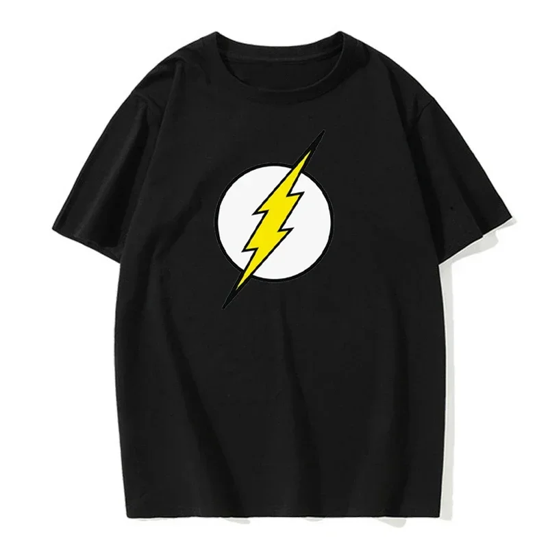 The BIG BANG Theory T Shirt The Lightning Print T-Shirt For Men Cotton Oversized Clothing Casual Street Short Sleeved Funny Tees