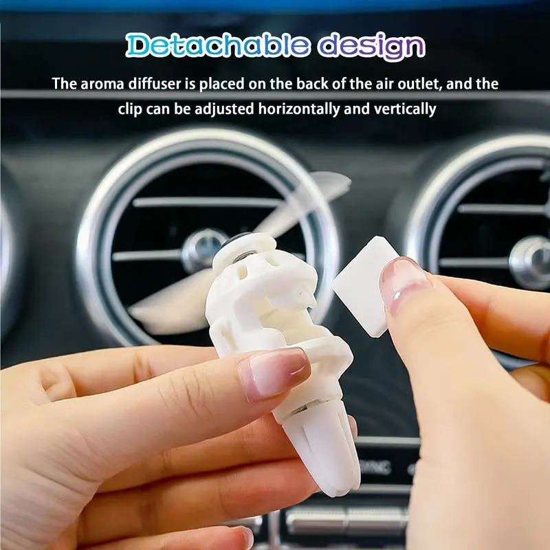 Car Vent Clip Air Freshener Astronaut Shaped Car Air Freshening Diffuser With Rotating Propeller Air Conditioning Outlet Clip