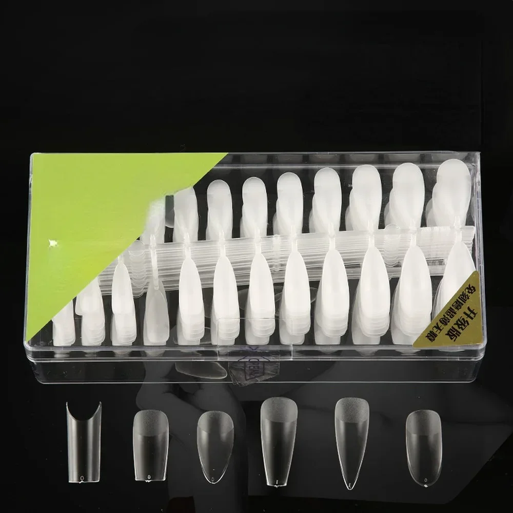 

Nail Pieces 500/boxed Transparent Ultra-thin Seamless Finished Fake Nails European and American Wear A French Manicure Patch