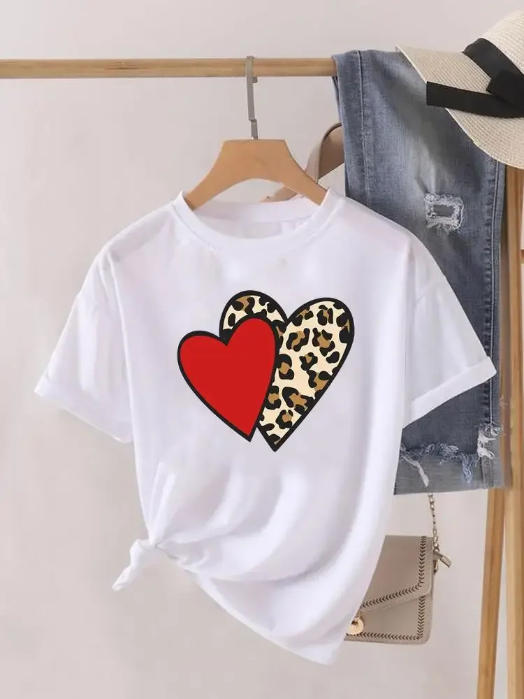 Camiseta de manga curta feminina, camiseta feminina, roupas fofas e doces, estampa gráfica, moda verão