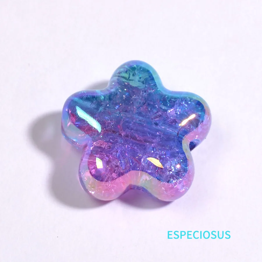 Multi Color Pentagram Beads UV Plated Gradient Color Star Charms Necklace Pendants Departments DIY Fashion Jewelry Accessories
