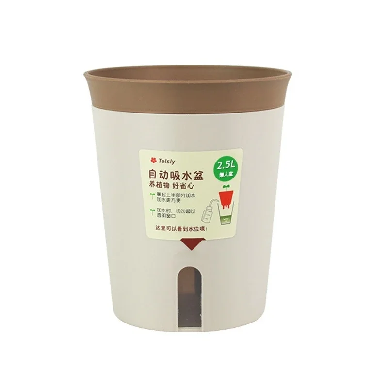Self Watering Planters Round Self Watering Pots for Indoor Outdoor Plants Succulents Violets Automatic Moisturizing Flower Pot