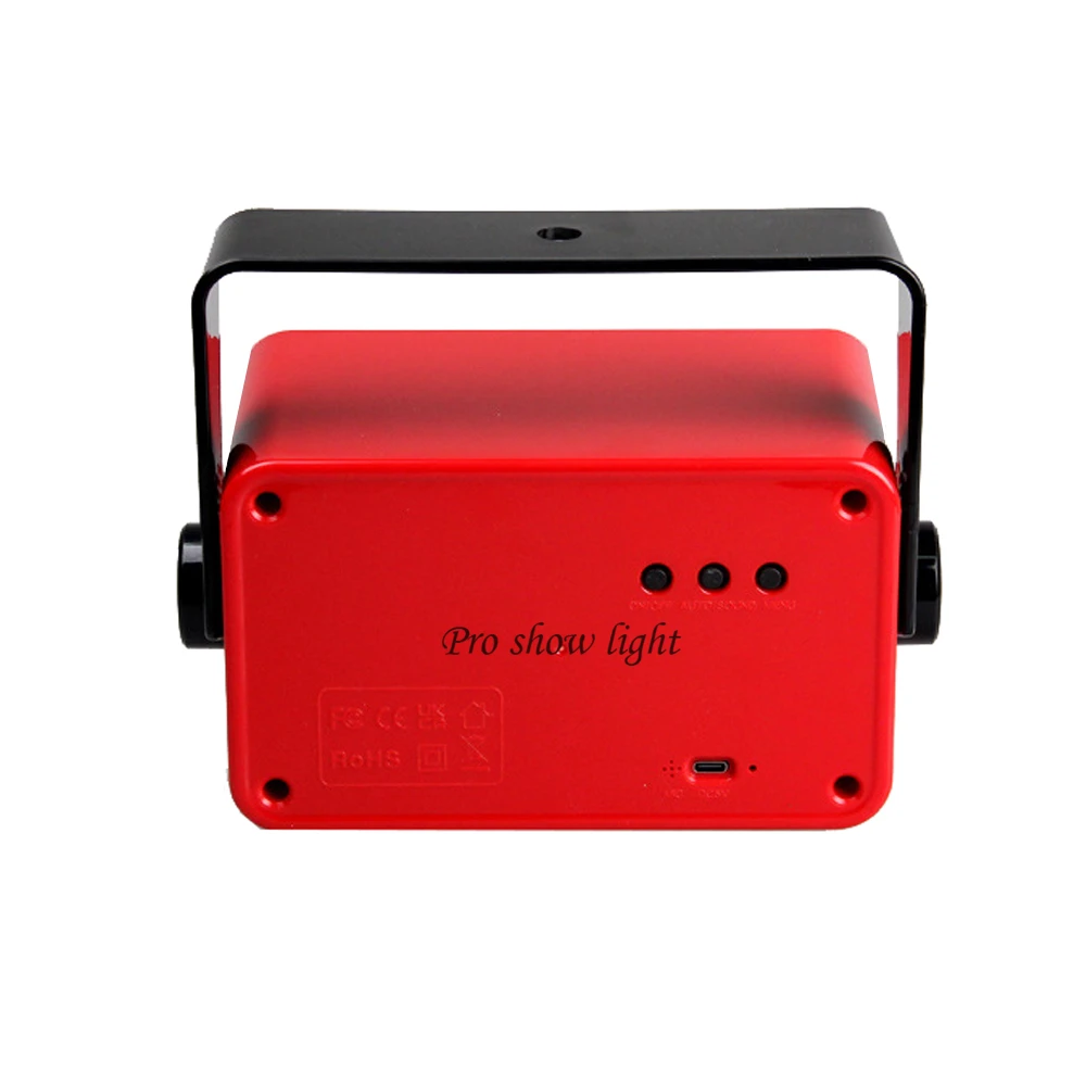 3 em 1 efeito padrão festa luz dj lazer luz projetor alimentado por bateria portátil led luzes de palco com controle remoto para discoteca casamento