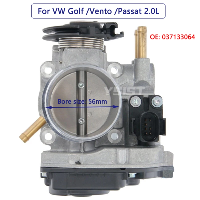 New Throttle Body for VW Golf Vento Passat Vento 2.0L Body Acceleration 56mm 037133064 703703050 7519018 408237111002Z In Stock