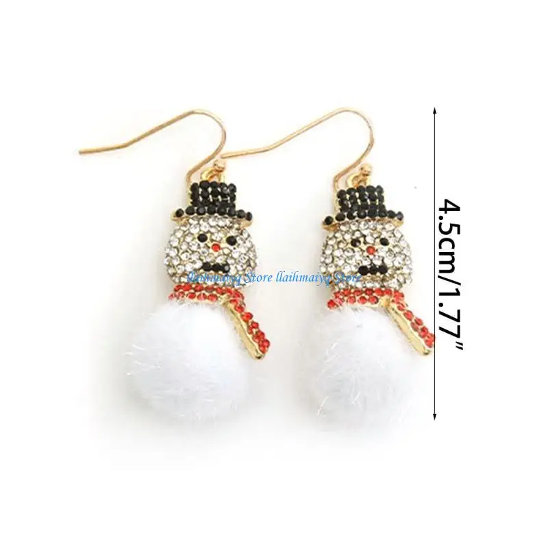 573B لطيف ثلج استرخى أقراط النساء الفتيات موضة الاكريليك انخفاض الأقراط الإبداعية فريدة من نوعها أقراط مجوهرات عيد الميلاد Gi