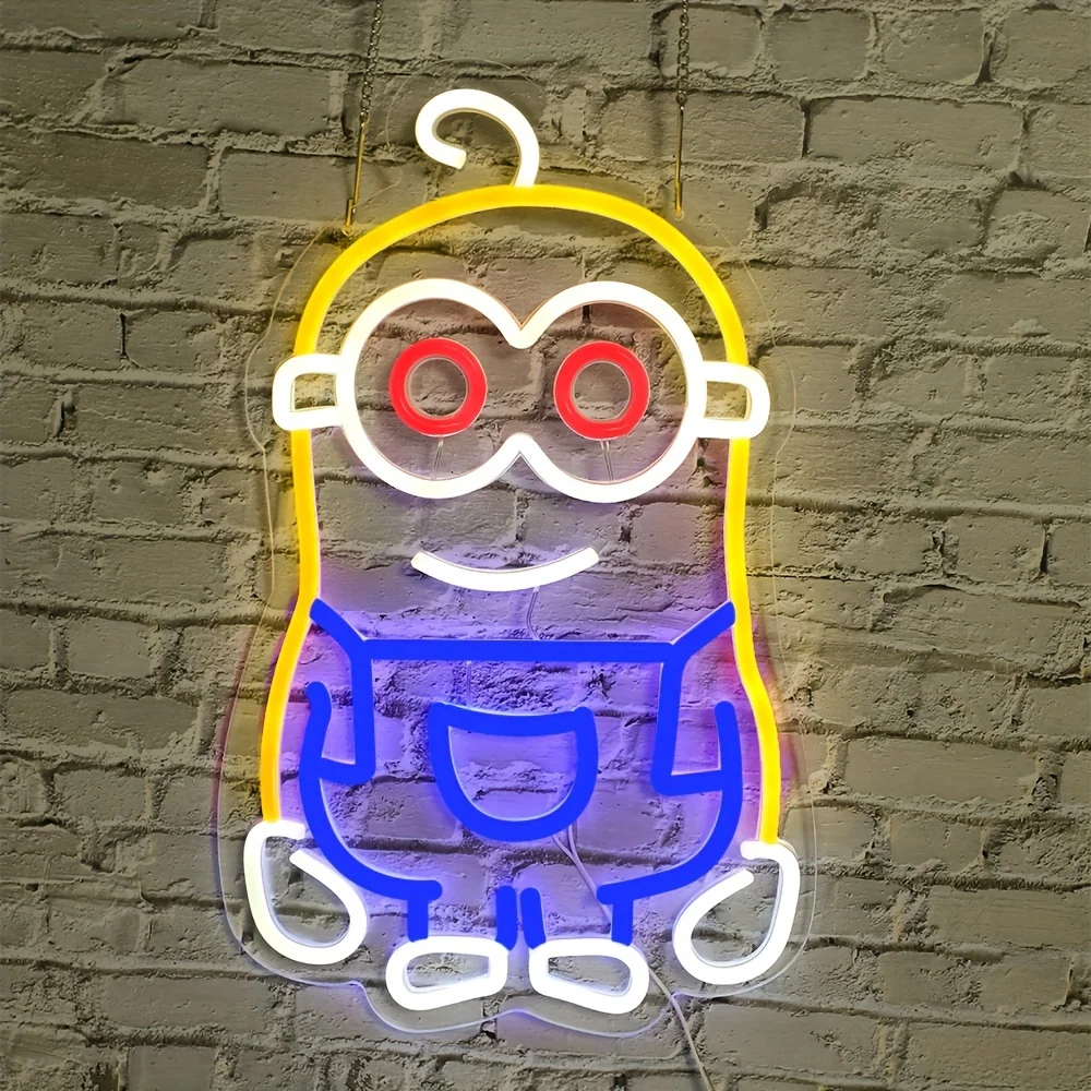 Minions Neon Sign USB Powered For Home Bedroom Living Room Decor Gift For Boys Girls Unique Art Design Neon Light For Shop Decor
