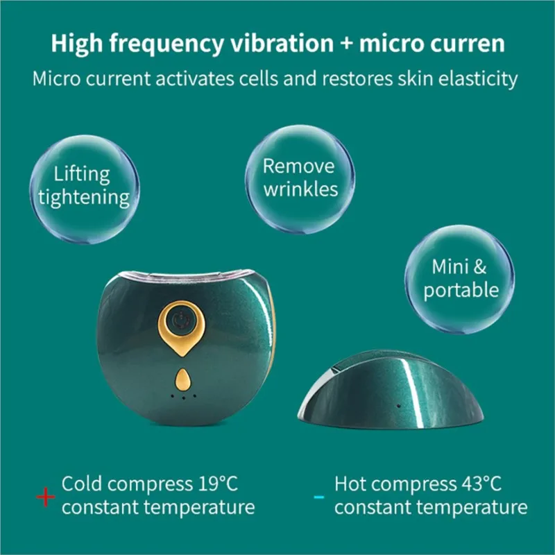 Neck Massager Arrival Facial Massage Skin Firming Wrinkle Removing Vibration Cold Hot Compress LED EMS Therapy