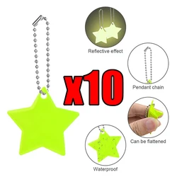 Star Shaped Children’s Safety Reflective Gear Stylish Pendant Keychain Reflector for Bag Wheelchair 11-color