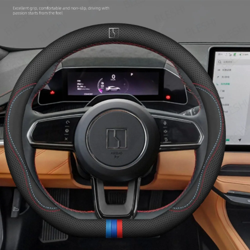 

For ZEEKR 9X Steering Wheel Cover ZEEKR 001 7X ZEEKR 009 007X Car Leather Handle Cover Interior Supplies