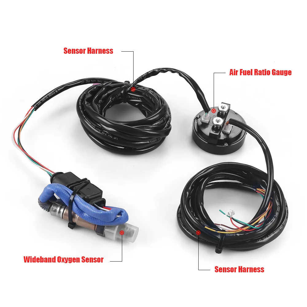 30-0300 X-Series Wideband O2 Air Fuel Ratio Gauge Kit LSU 4.9  Oxygen Sensor AFR Sensor Controller Gauge 0258017025