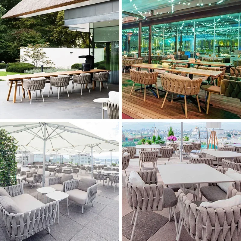 أريكة نورديك، طاولة قهوة، كرسي معلق، بسيط، حديث، روطان، إبداعي، فناء، حديقة، شرفة #3