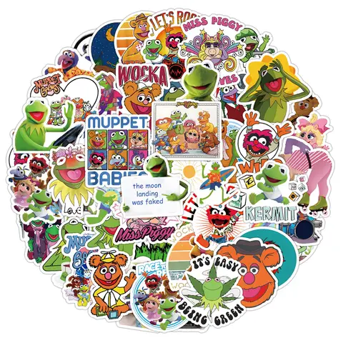 10/30/50PCS Kermit the Frog Miss Piggy Fozzie Bear Muppet Stickers DIY Fridge Laptop Luggage Skateboard Graffiti Decals Sticker