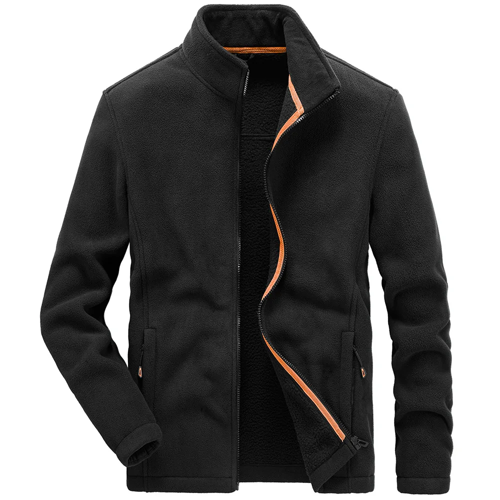 

Fashion Stand Collar Cardigan Sweatershirt Sportwear Men Jacket Coats 2023 Men's Casual Fleece Warm Autumn Winter Jackets MY246