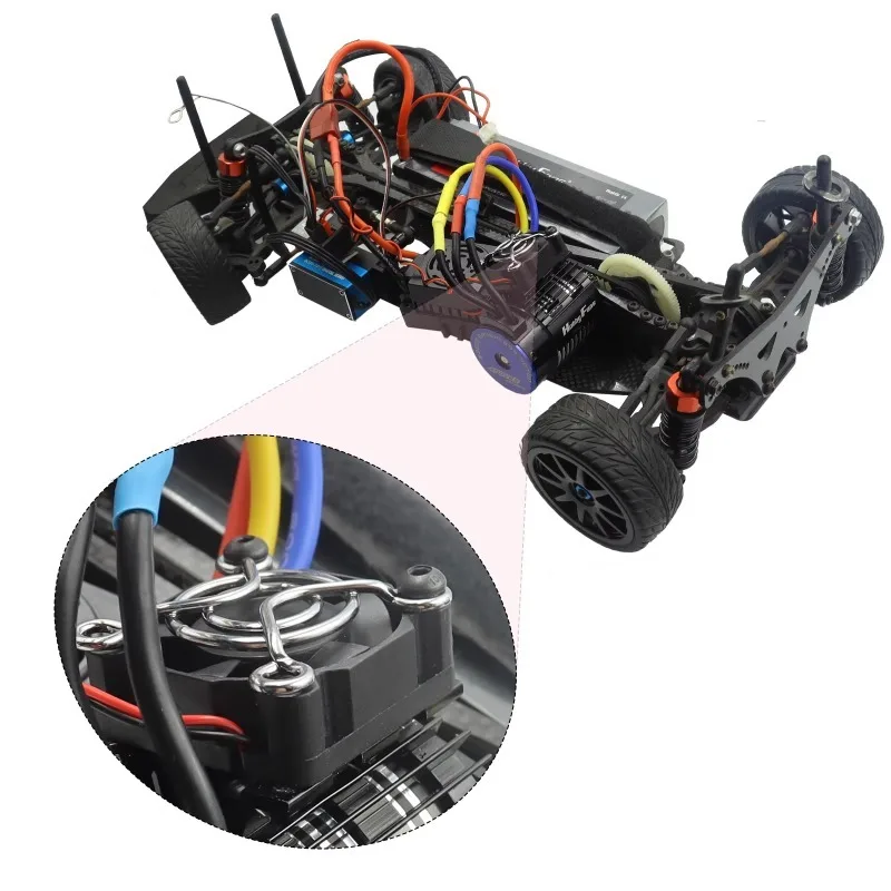 RC ไฟฟ้ารถ 540 550 3650 3660 3665 มอเตอร์ไร้แปรงฮีทซิงค์ฝาครอบพัดลมระบายความร้อนสําหรับ Wltoys 144001 124017 อะไหล่