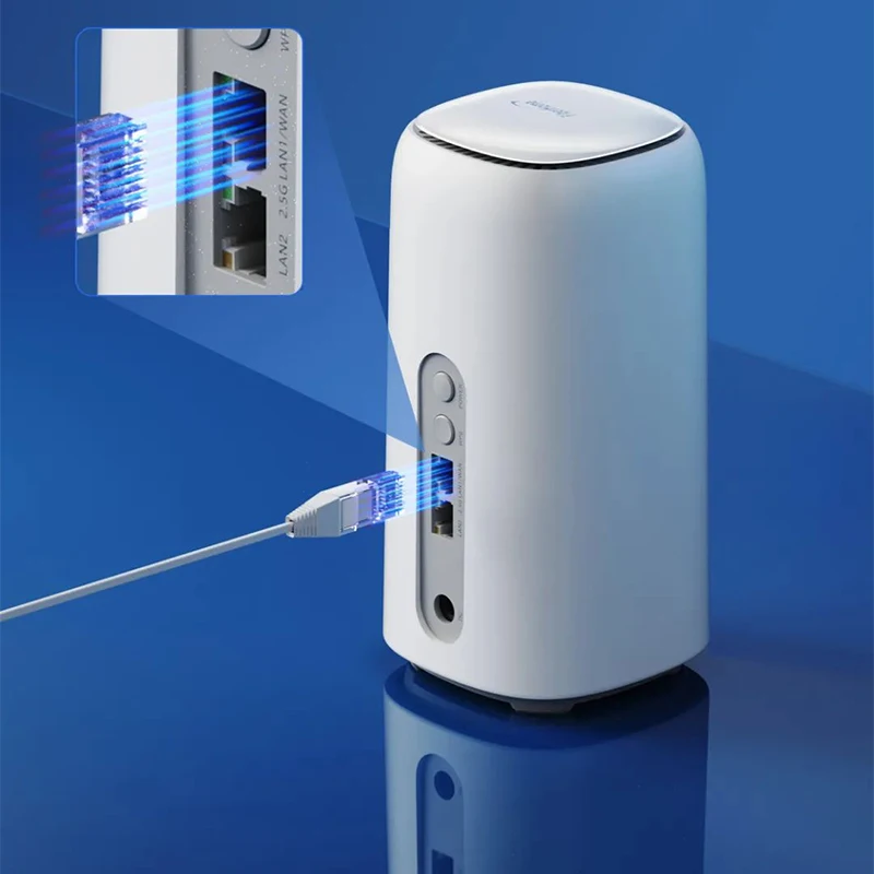 FiberHome 5G CPE Pro 2 LG6151M Wi-Fi 7 BE5000 2.5GE Port 5G 4G LTE Cat19 Wireless Router With Sim Card Slot