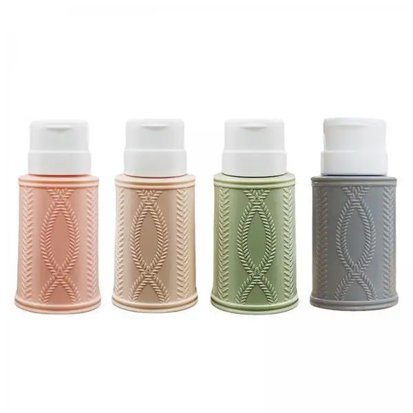

200ml Lockable Empty Pump Dispenser Bottle Reusable Liquid Container for Makeup Nail Art Polish Remover