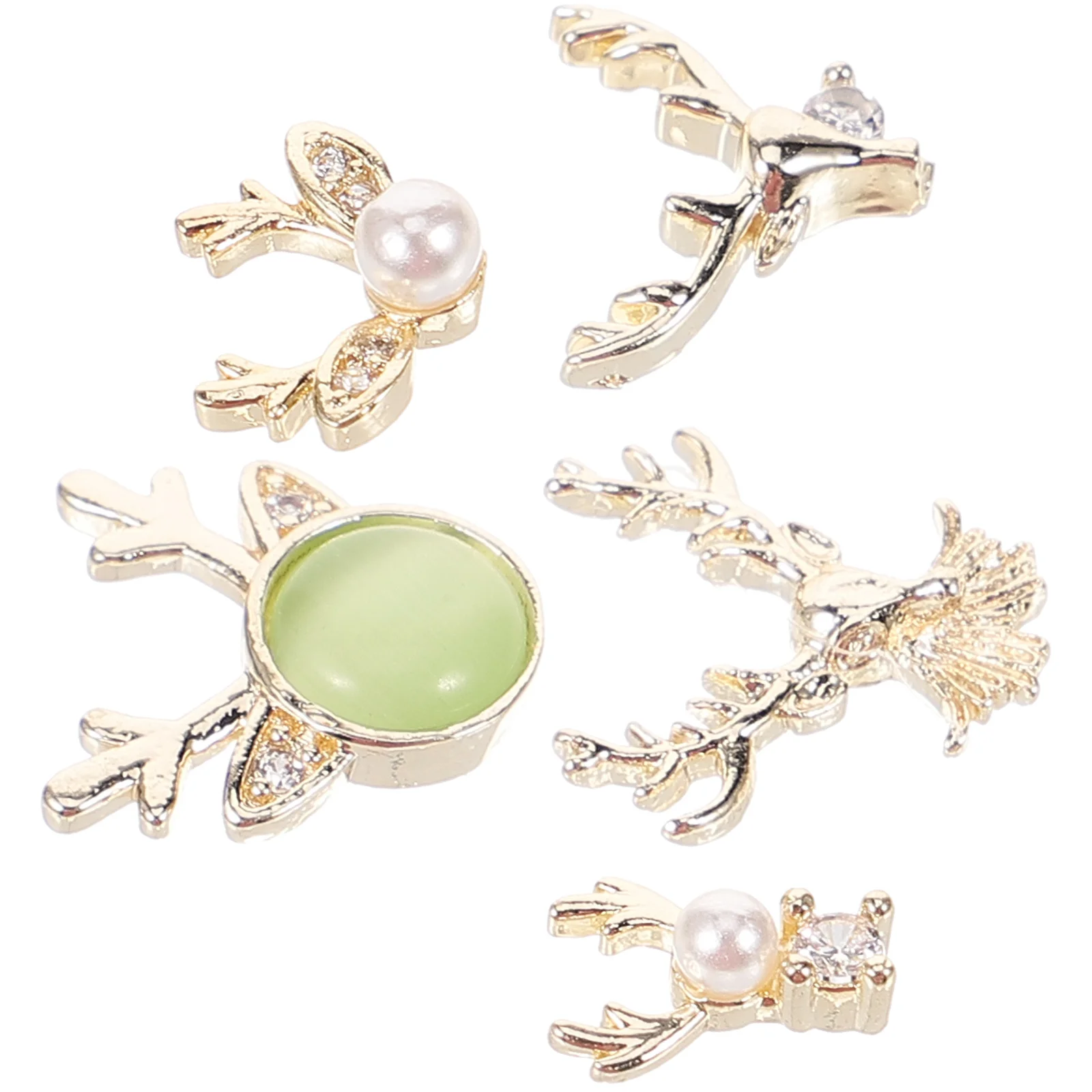 

5Pcs Christmas Nail Charms Exquisite Metal Decorations DIY Women Manicure Supplies Nail Charms Manicure Decoration