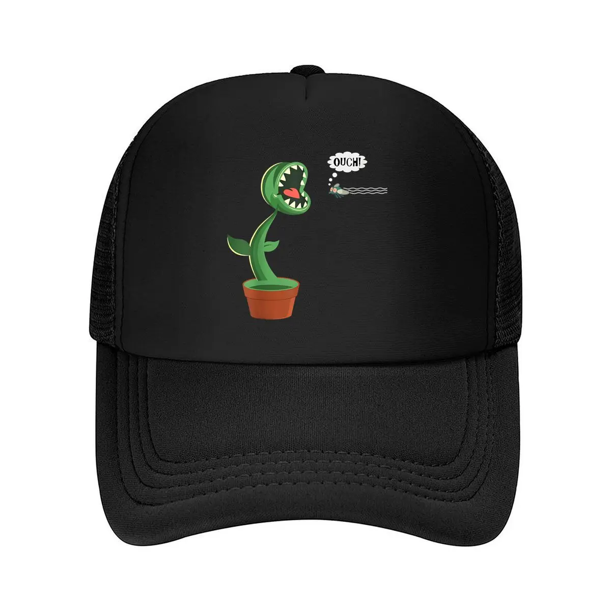 نبات فينوس فلاي تراب الرسوم المتحركة يلقي قبعة بيسبول شبكية غير محظوظة