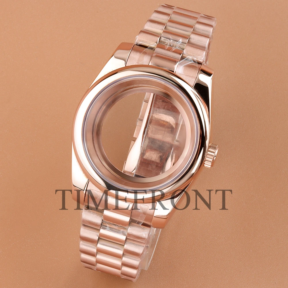 

36mm/39mm NH35 Case Sapphire Glass Fashion Men Watch Case Fit NH36 NH35 Movement Waterproof Presidential Strap Stainless Steel