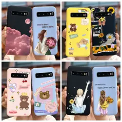 For Samsung Galaxy S10 Case S10e S10+ Cute Cartoon Painted Cover Soft Silicone Phone Case For Samsung S10 Plus GalaxyS10 e Coque