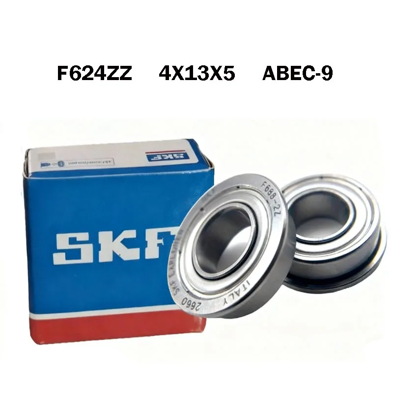

10PCS Sweden SKF Flange Bearing F624ZZ 4*13*5mm ABEC-9 Precision Miniature Flanged bearings F624Z Original bearings подшипник