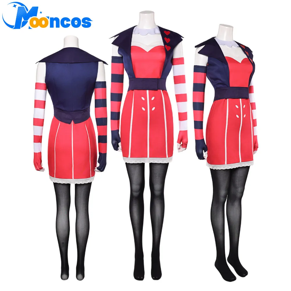 

Disguise Velvette Cosplay Costume Women Roleplay Clothing Anime Hazzbin Hotel for Female Fantasy Halloween Carnival Party Suit