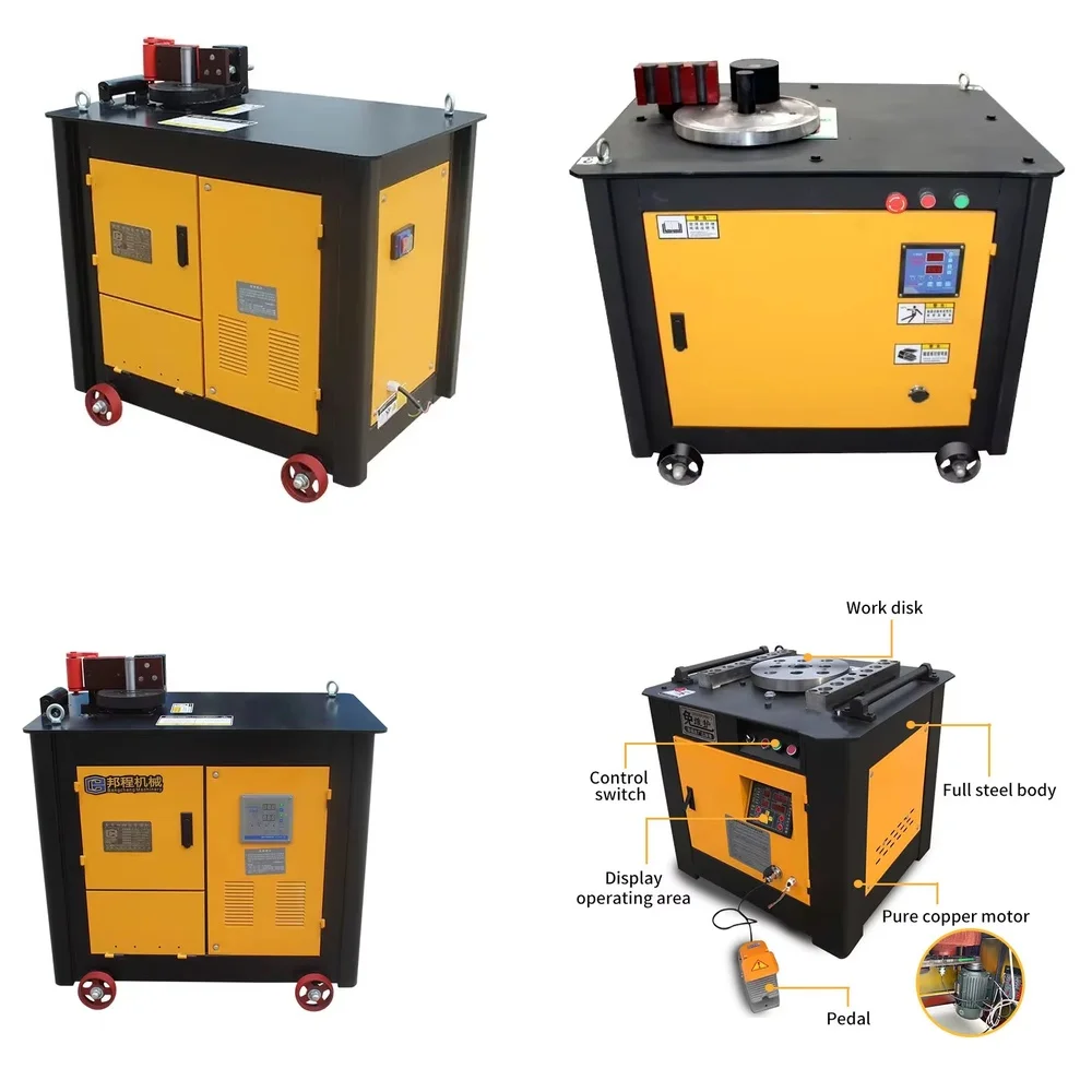 

Полностью автоматический станок для гибки стальных арматурных прутков с двойной гибкой секцией, гидравлический гибочный станок для строительной арматуры