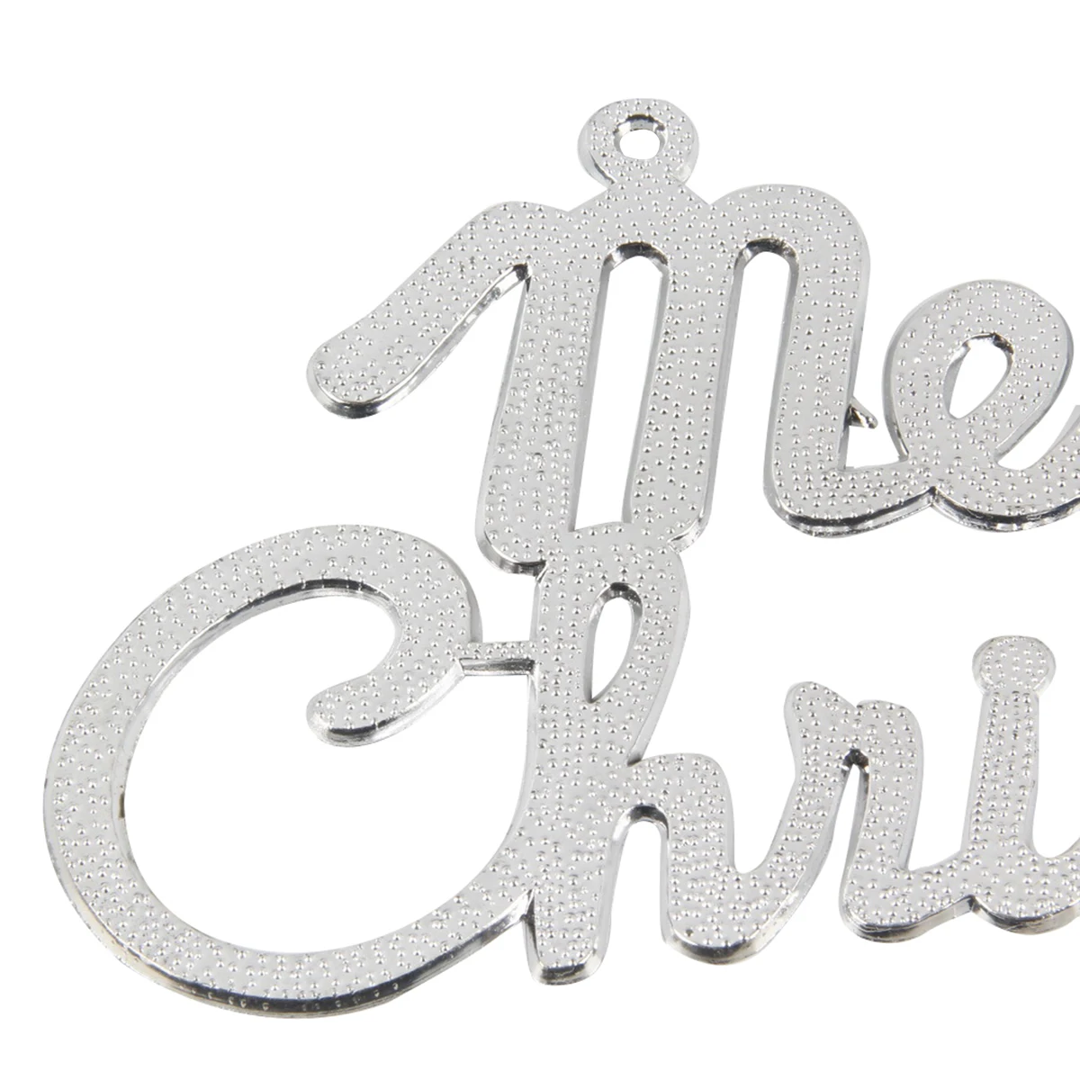 

10pcs Christmas Tree Decorations 10Cm Glitter Letter Ornaments Silver Reusable Eco-Friendly Festive Hanging Party Wedding