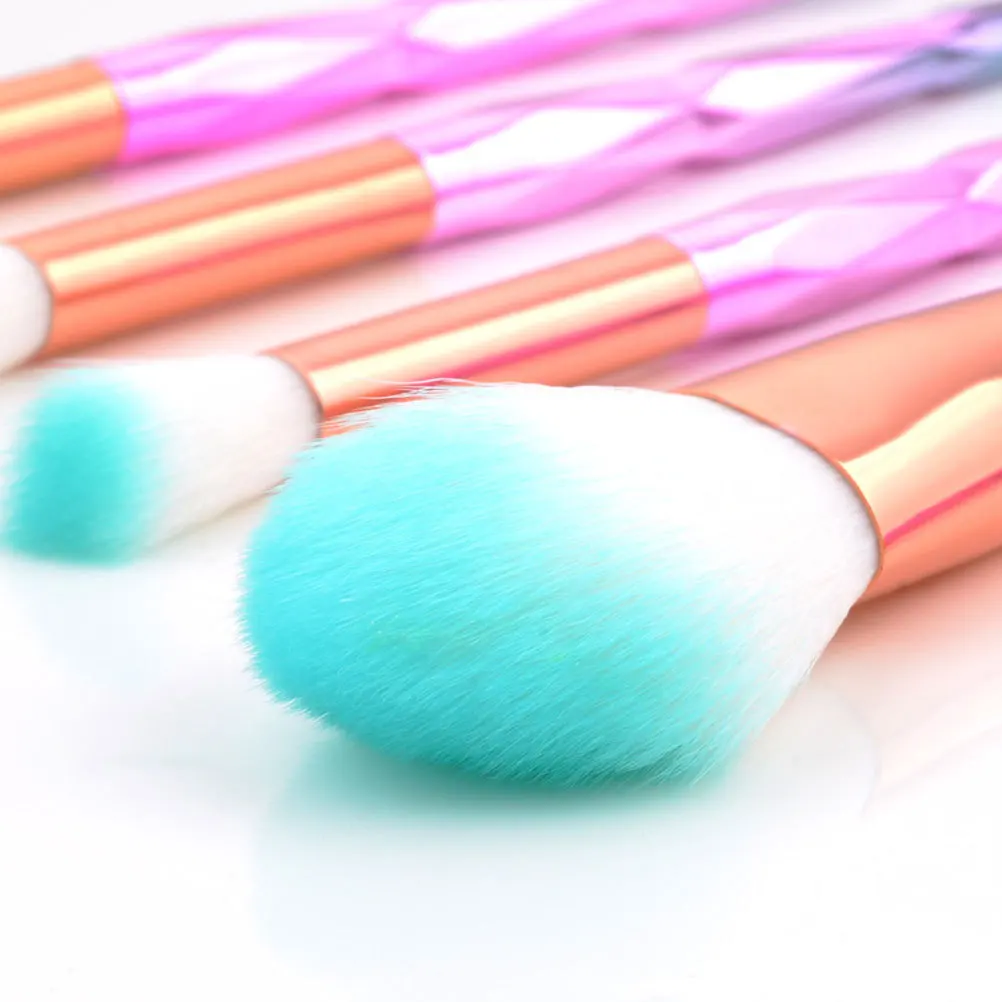 

20Pcs Makeup Brushes Set Premium Artificial Fiber Transparent Gradient Pink Green Handle Soft Brush Set for Foundation