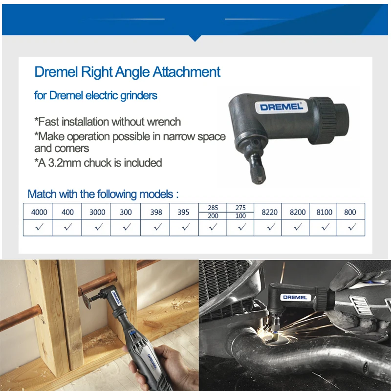 Dremel 575 Right Angle Attachment Work For Dremel Tool Models 300 400 4000 3000 8200 275 Electric Grinders Fast Installation