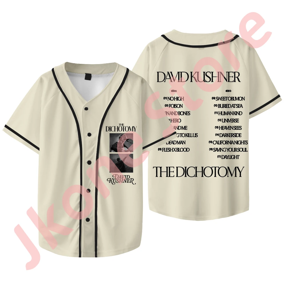 

David Kushner The Dichotomy Tracklist Merch Baseball Jacket Tee Summer Women Men Fashion Casual Short Sleeve T-Shirts