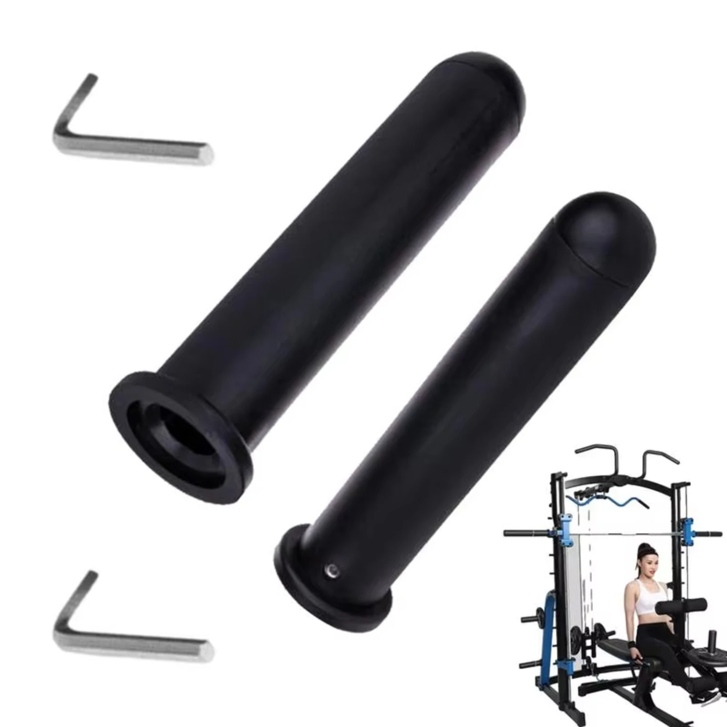 

Barbell Sleeve 2pcs Dumbbell Adapter Weightlifting Converts 1 Weight Plate Posts To 2 Weight Plate Posts Grip