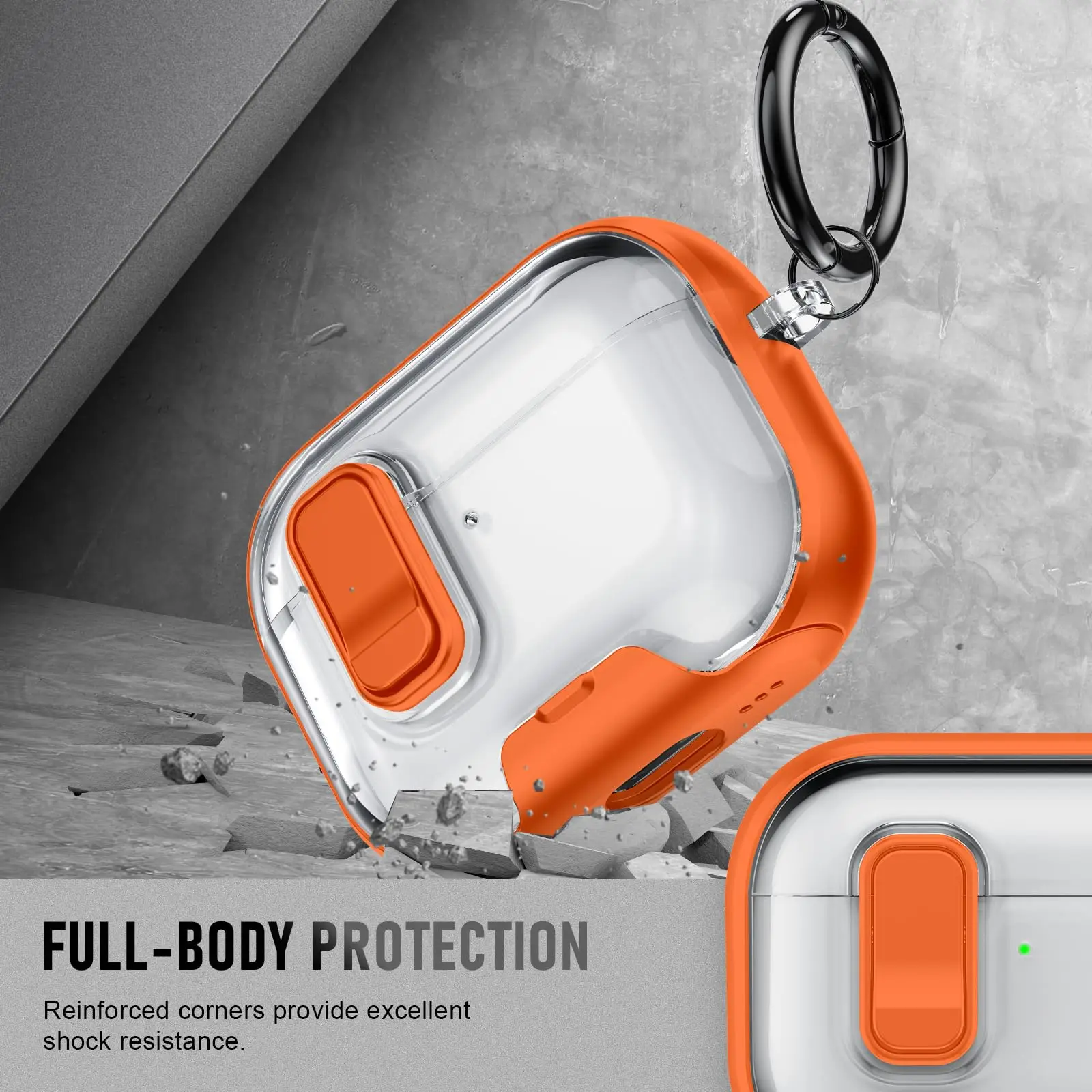 Case for Airpods Pro 3 with Secure Lock & Phone Stand Soft TPU Protective Case with Lanyard Anti-Scratch Shell for AirPods Pro 3 view 3