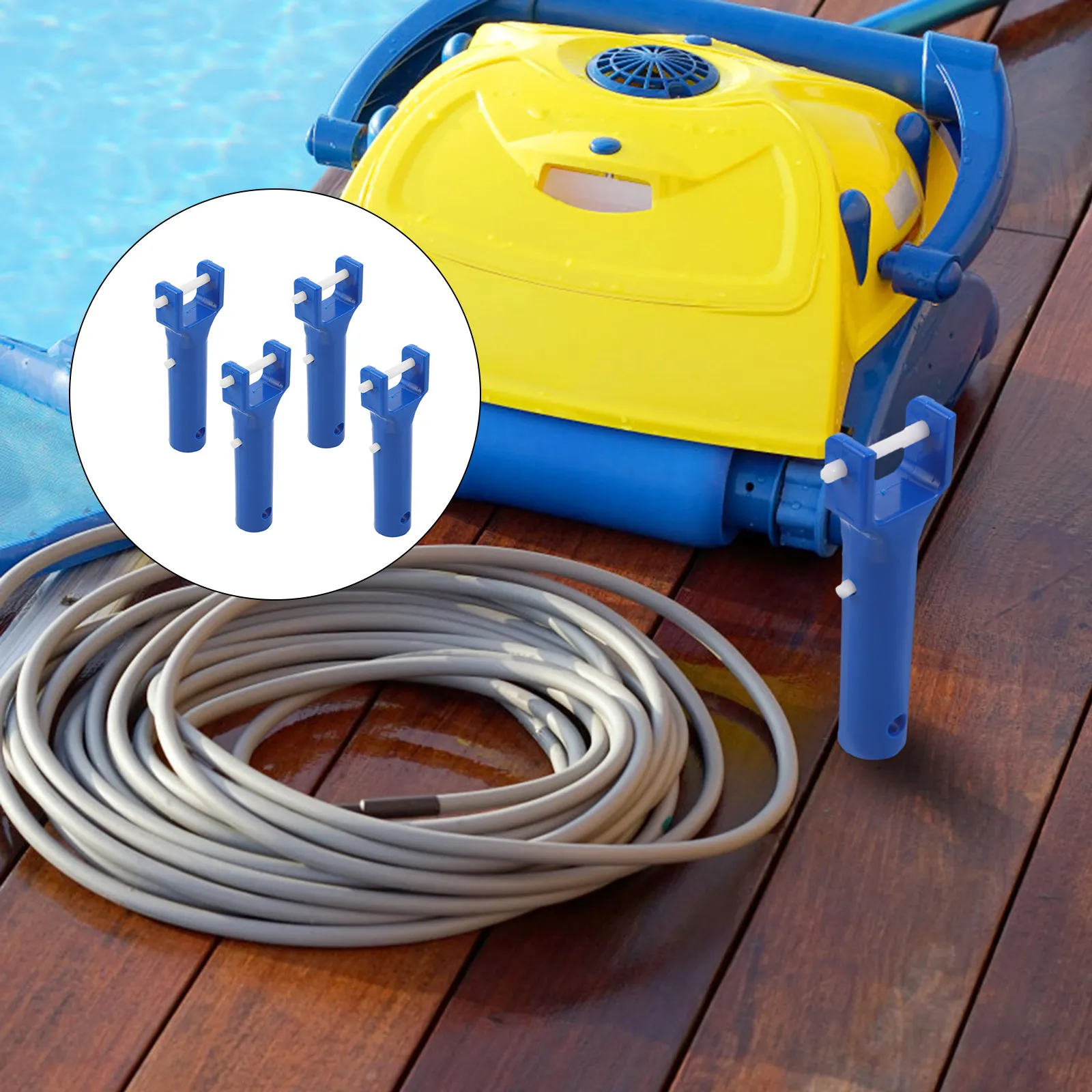 

Комплект: Сменная ручка для насадки-пылесоса для бассейна, сверхпрочная пластиковая конструкция с V-образным зажимом и фиксаторами, легкая эргономичная ручка для чистки бассейна