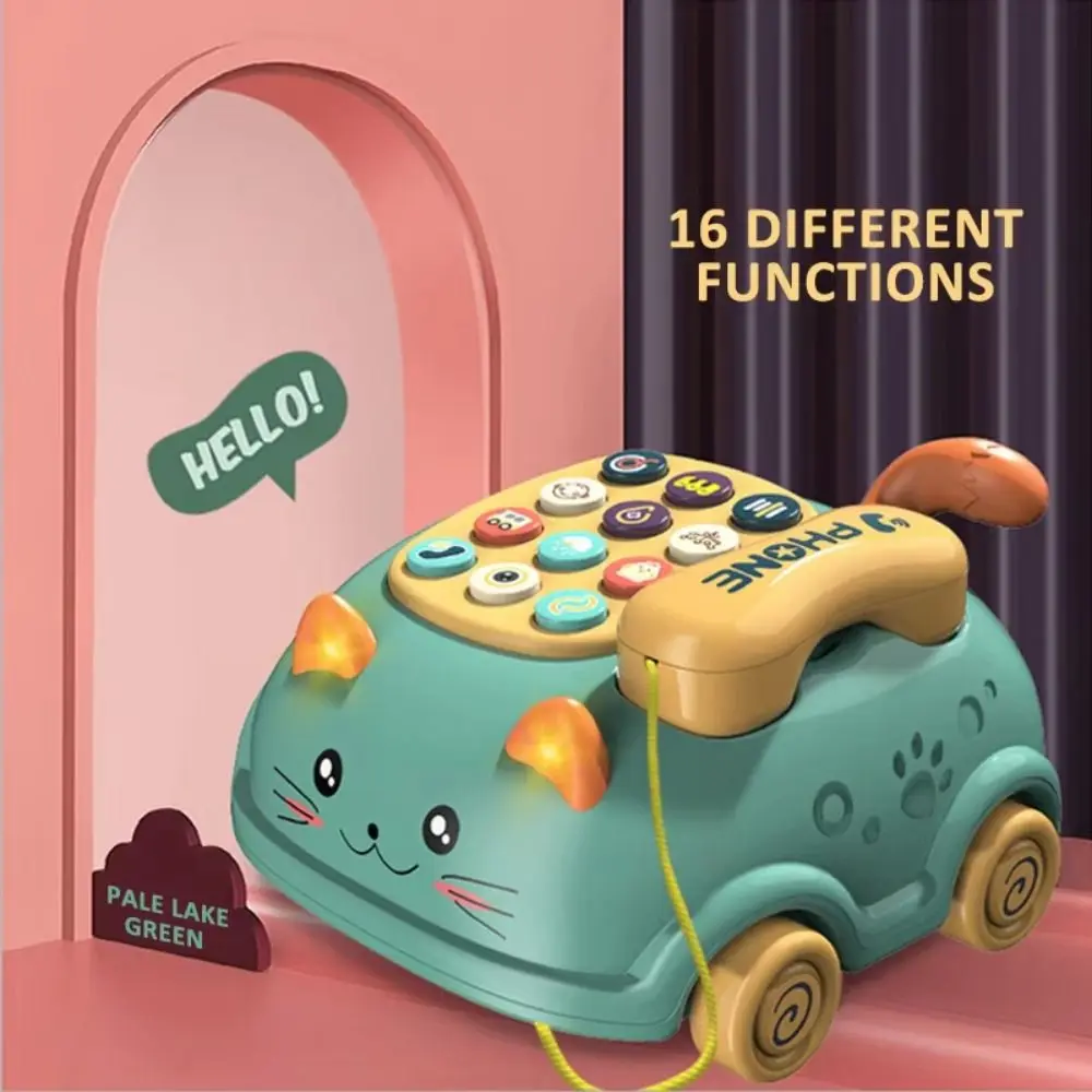 Éducation précoce chat téléphone jouet Montessori Bus en forme de téléphone émulé jouets drôle belle Simulation téléphone fixe