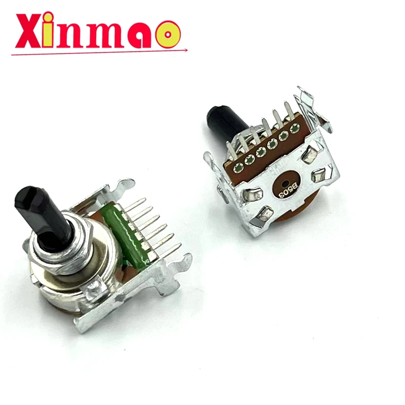 161 double potentiometer b50k shaft length 20mm six pin dual channel power amplifier volume potentiometer