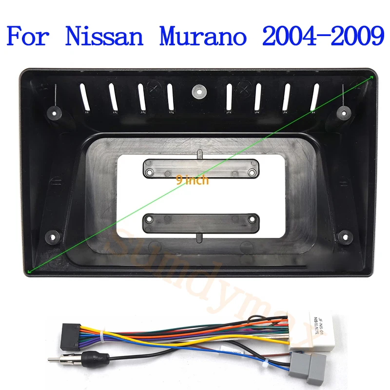 9 inch big screen 2 Din android Car Radio Fascia Frame with power cable for Nissan Murano Z50 2002-2015 car panel Dash Mount Kit